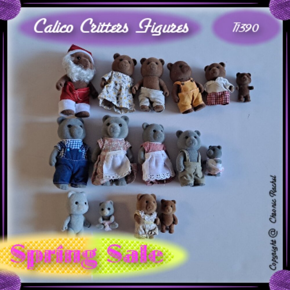 15-Pack Vintage Bear Figures